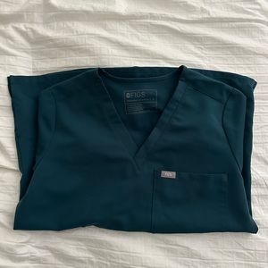 Figs Catarina Top Caribbean Blue